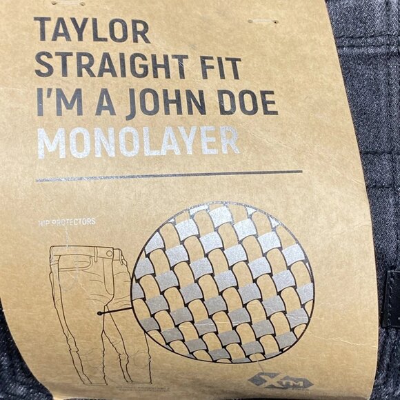 John Doe Men's Taylor Protective Motorcycle Jeans – Size 38/32 – Black Padded - Picture 10 of 16